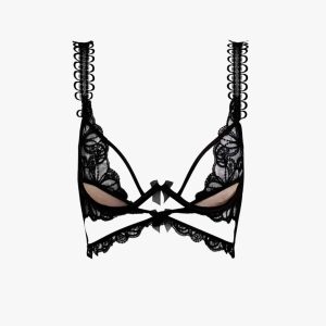 Swirly Floral Embroidered Bra